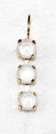 Mariana Womens Triple Drop Earrings In White