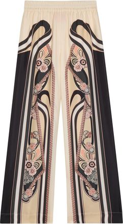 La DoubleJ LA Double J Printed Wide-leg Silk Trousers - Cream - Xxl (UK18 / Xxl)