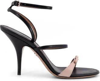 Ferragamo Ariel leren sandaal - Dames - Sandalen met hakken - Zwart - 35 1/2 EU - Leer - Schoenen