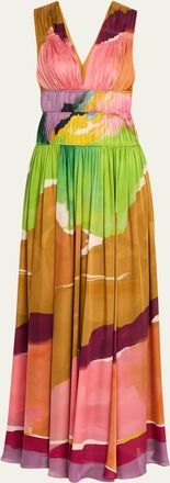 Ulla Johnson x Helen Frankenthaler Boheme Silk-Chiffon Gown
