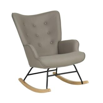 Muemue Sill&oacute;n mecedora poli&eacute;ster gris 91x68x85cm