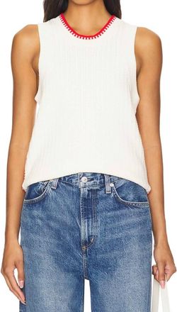 525 america Demi Mini Cable Tipped Tank In Sea Salt Multi