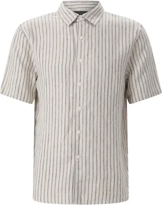 Vince Short Sleeve Shirts - Heren - Korte mouwen Overhemden - Beige - S - Hennep - Overhemden