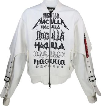 Haculla Bomber con stampa grafica - Bianco