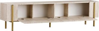 Hanah Home Elegant Tv Stand With Metal Legs