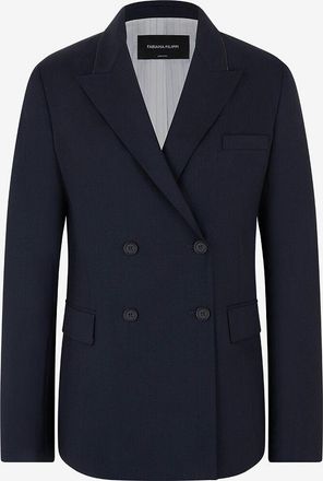 Fabiana Filippi Zweireihiger Wollblazer mit Diamanté-Faden