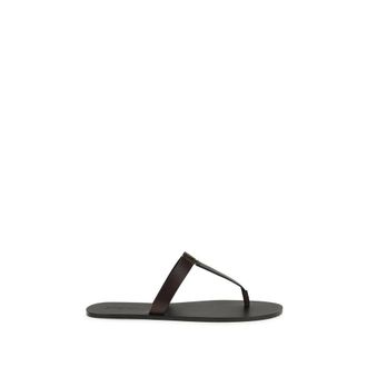 Saint Laurent Babylone Thong Sandals - male - Saint Laurent - Flip Flops - Brown - 7 UK - Shoes