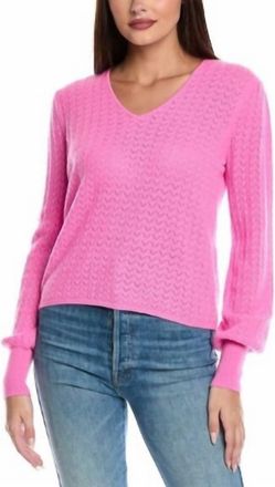 Isla Dion Vee Sweater In Candy