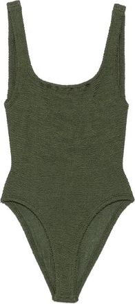 Hunza G Crinkle-effect Square-neck Swimsuit