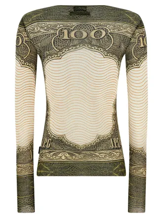 Jean Paul Gaultier Green Cartouche Blouse - cream
