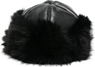 STAND Sable Faux-fur Trim Hat