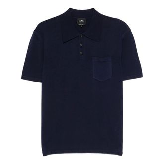 A.P.C. Polo Shirts, male, Blue, Size: 2XL Polo Shirt