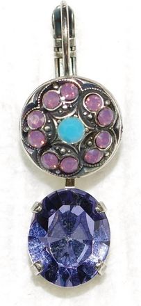 Mariana Womens Happiness Earrings In Lavender / Turq