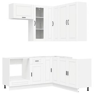 vidaXL Unidad De Cocina Porto 8 Uds. Blanco Madera De Ingenier&iacute;a Vidaxl