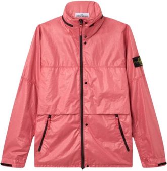 Stone Island Lichte Jassen - Heren - Zomerjassen - Roze - L - Nylon - Jassen