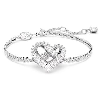 Swarovski Interwoven Heart Crystal Armband - Dames - Armbanden - Grijs - ONE Size - Accessoires