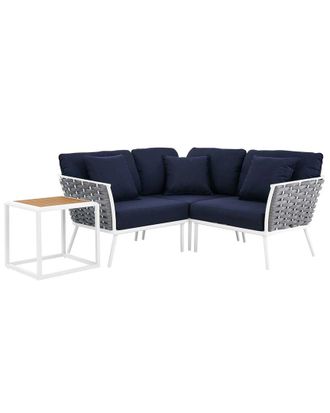 ModWay Stance 4-Piece Outdoor Patio Sectional Sofa Set