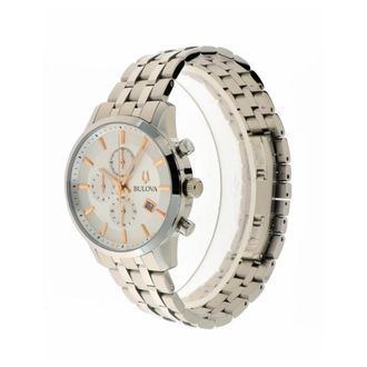 Bulova Sutton Chrono Roestvrijstalen Horloge - Dames - Horloges - Grijs - ONE Size - Accessoires