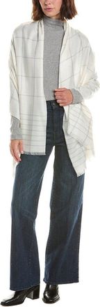 Brooks Brothers Bordered Windowpane Wool-Blend Wrap