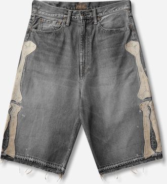 KAPITAL Men s 14oz Denim 5P Shorts (Bone) Black