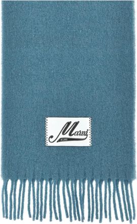 Marni Accessoires, unisex, Blauw, ONE Size, Alpaca Blend Sjaal