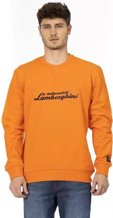 Automobili Lamborghini Orange Cotton Mens Mens Sweater