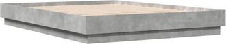 vidaXL Vidaxl - Estructura De Cama Madera De Ingenier&iacute;a Gris Hormig&oacute;n 150x200cm