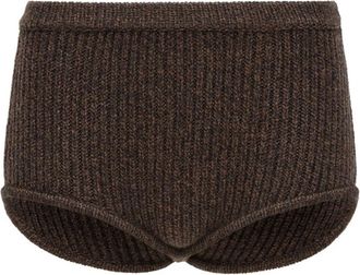 Magda Butrym Short Shorts - Dames - Bermuda - Bruin - XS - Wol - Korte Broeken