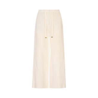 Max Mara Wide Trousers, female, White, Size: 2XS Amedea Trousers
