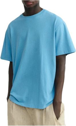 Thinking Mu Aaron T-shirt - Heren - T-shirts - Blauw - L - Katoen - Tops