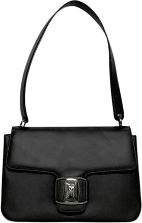 Ferragamo Pre-owned Shoulder Bag - Dames - Vintage Schoudertas - Zwart - ONE Size - Leer - Vintage