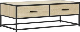 vidaXL Vidaxl - Coffee Table Sonoma Oak 100x50x35 cm Engineered Wood and Metal