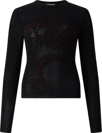 Roberto Cavalli Maglione con decorazione - Nero