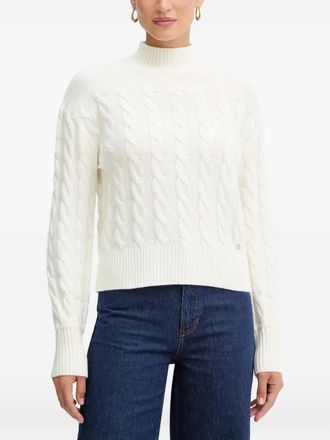 Guess Co Maglione con lavorazione a trecce - Bianco