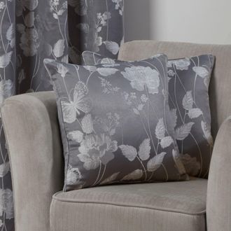 Emma Barclay Butterfly Meadow - Jacquard Cushion Cover - Blush Pink - Emma Barclay | TJ Hughes Silver