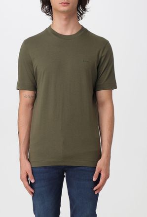 HUGO BOSS T-shirt girocollo da uomo in cotone con logo ricamato
