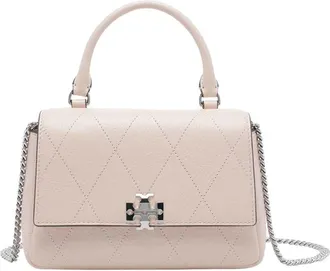 Tory Burch Tory Burch Charlie gewatteerde portemonnee met ketting aan de bovenkant