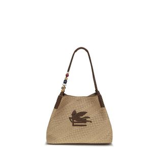 Etro Beige Raffia Shoulder Womens Bag