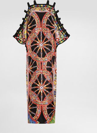 Dolce & Gabbana Carretto-print Twill Kaftan Dress - Woman Dresses Multi-colored 36