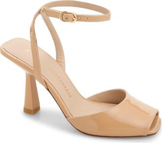 Stuart Weitzman Val Ankle Strap Sandal in Adobe at Nordstrom, Size 5.5