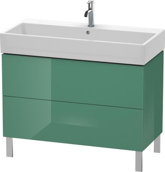 Duravit Unidad De Lavabo Duravit L-cube De Pie 98,4 X 45,9 Cm, 2 Extra&iacute;bles, Para Vero Air 235010, Color: Jade Laca Alto Brillo - Lc677800303