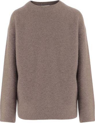 Vince Ribbed Edge Cashmere Sweater with Classic Crew Neck