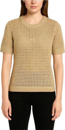 Michael Kors Truien & Vesten, Dames, Geel, L, Top MC Punto Abierto Dorado