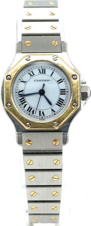 Cartier Pre-owned Cartier Santos Octagon Automatic White Dial Ladies Watch 0907