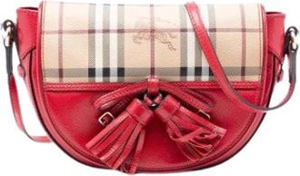 Burberry Pre-owned Maydown Crossbody Bag - Dames - Vintage Schoudertas - Rood - ONE Size - Leer - Vintage