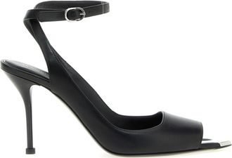 Alexander McQueen 90mm Punk ankle-strap sandals - Black