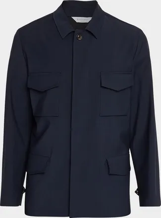 Boglioli Men & apos;s Wool Flap-Pocket Field Jacket