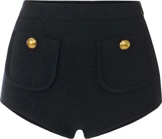 Elisabetta Franchi Dames, Korte broeken, Zwart, Maat: XS Leer