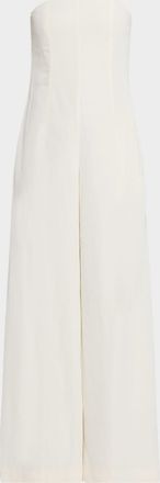 TWP Jade Strapless Linen-Blend Jumpsuit