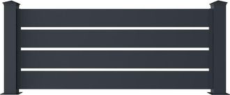 Vente-Unique Recinzione da appoggio traforata H80,3 x L188,6 cm in Alluminio Antracite - PRIMO